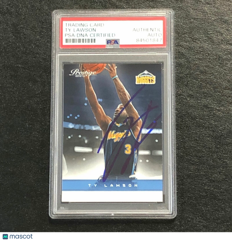 2012-13 Panini Prestige #88 Ty Lawson Signed Card AUTO PSA Slabbed Nuggets