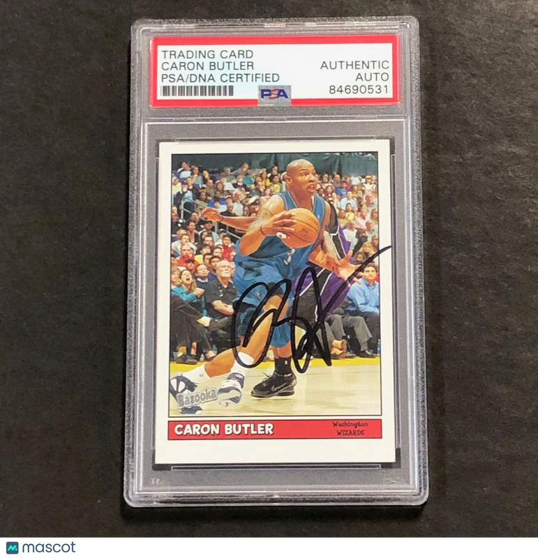 2007-08 Bazooka Basketball #58 Caron Butler Signed Card AUTO PSA Slabbed Wizards