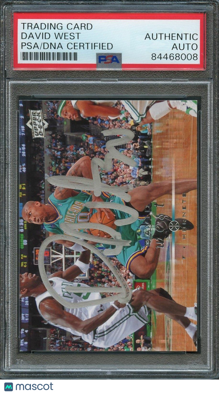 2008-09 Upper Deck #128 David West Signed Card AUTO PSA Slabbed Hornets