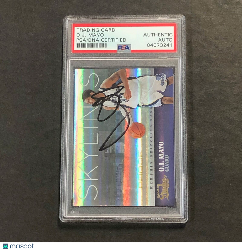 2009-10 Panini Studio Skylines #14 175/199 O.J. Mayo Signed Card AUTO PSA Slabbe