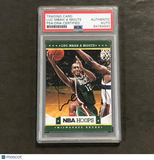 2012-13 Panini NBA Hoops #106 Luc Mbah a Moute Signed Card Auto PSA Slabbed Buck