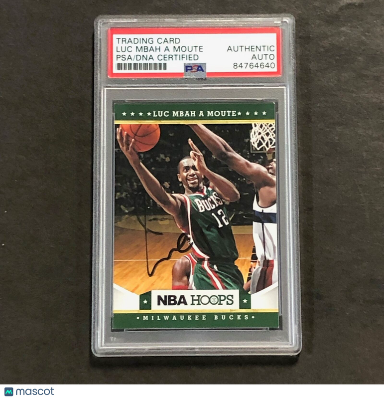 2012-13 Panini NBA Hoops #106 Luc Mbah a Moute Signed Card Auto PSA Slabbed Buck