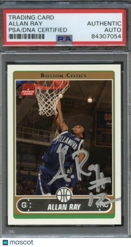 2006-07 Topps #256 Allan Ray Signed Card AUTO PSA/DNA Slabbed RC Rookie