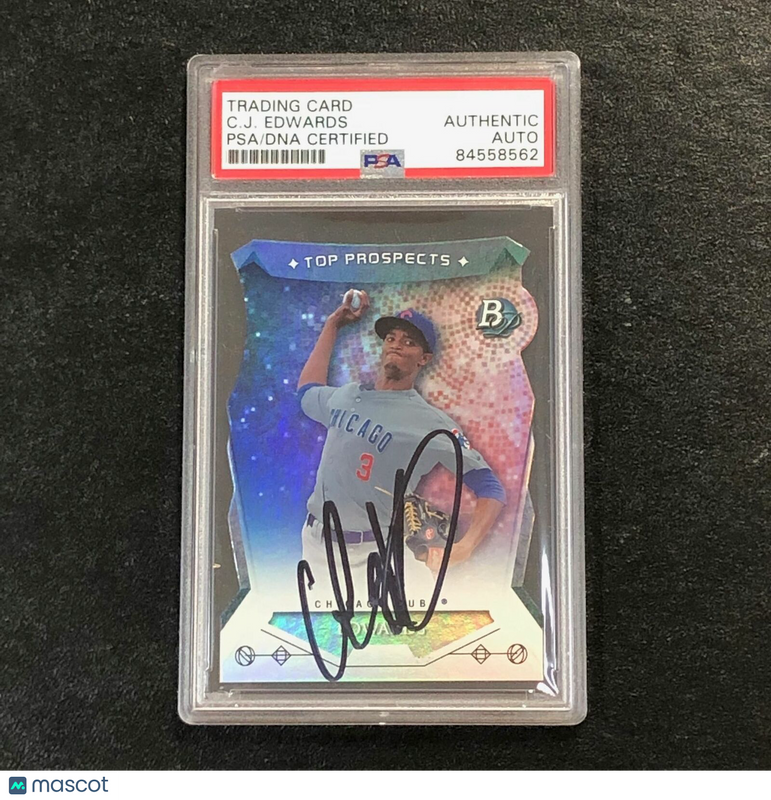 2014 Bowman Platinum Top Prospects #TPCE CJ Edwards Signed Card PSA Slabbed Auto