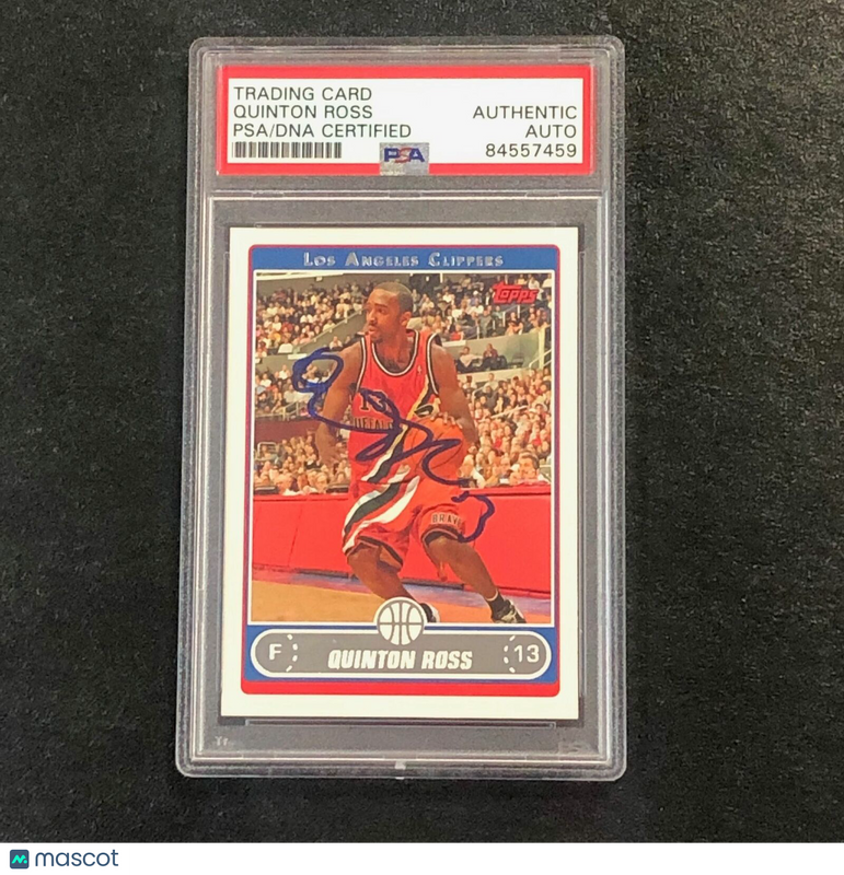 2006-07 Topps Basketball #144 Quinton Ross Signed Card Auto PSA Slabbed Clippers