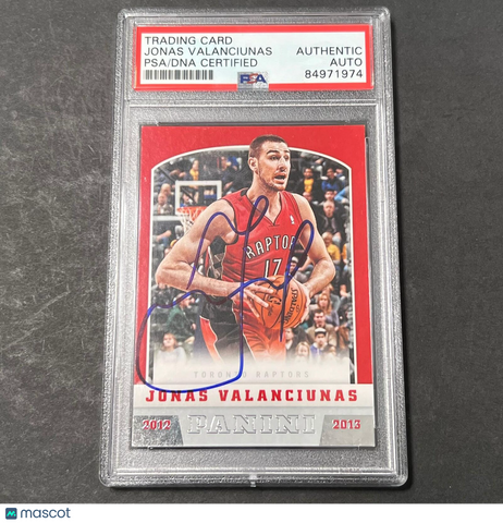 2012-13 Panini #265 Jonas Valanciunas Signed Card AUTO PSA Slabbed Toronto Rapto