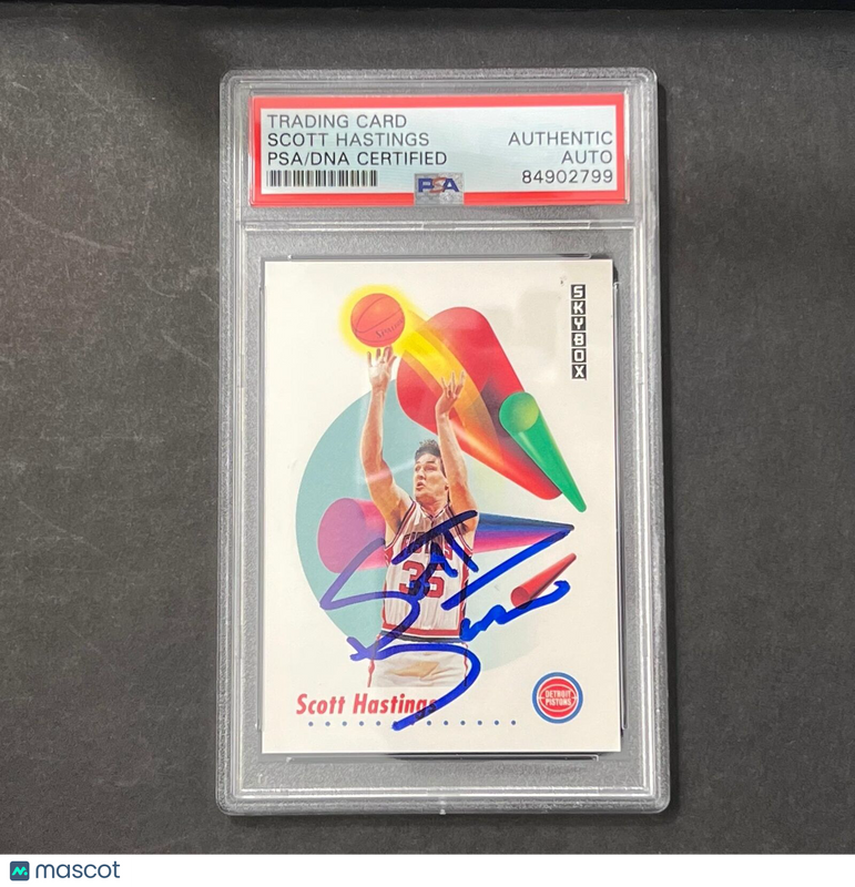 1991 Skybox #83 Scott Hastings Signed Card AUTO PSA Slabbed Pistons