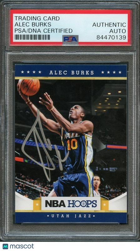 2012-13 NBA Hoops #233 Alec Burks Signed Card AUTO PSA Slabbed Jazz