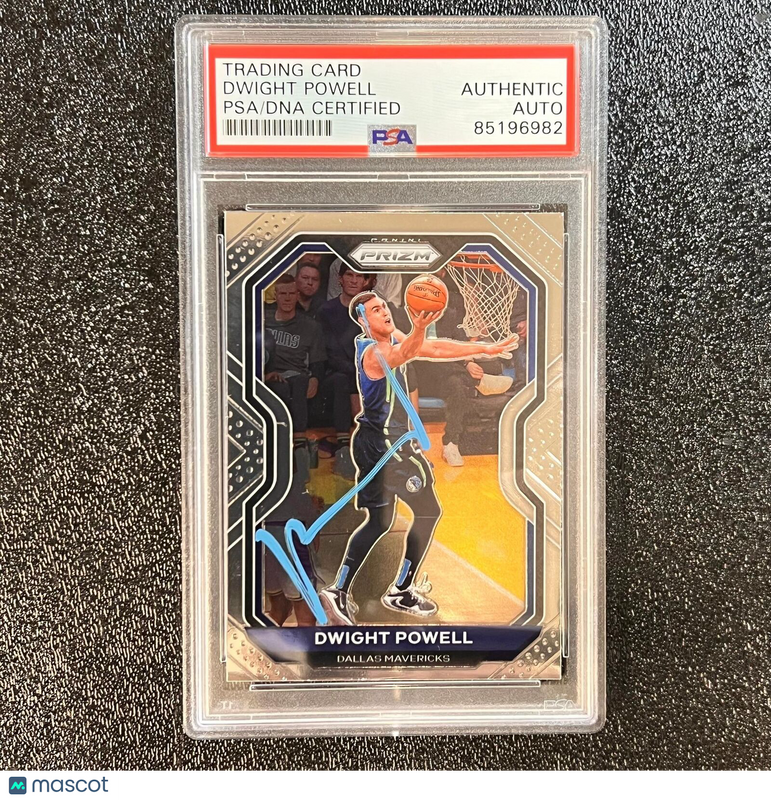 2020-21 Panini-Prizm #82 Dwight Powell Card AUTO PSA Slabbed Mavericks