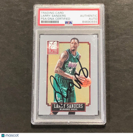 2013-14 Panini Elite #169 Larry Sanders Signed Card AUTO PSA/DNA Slabbed Bucks