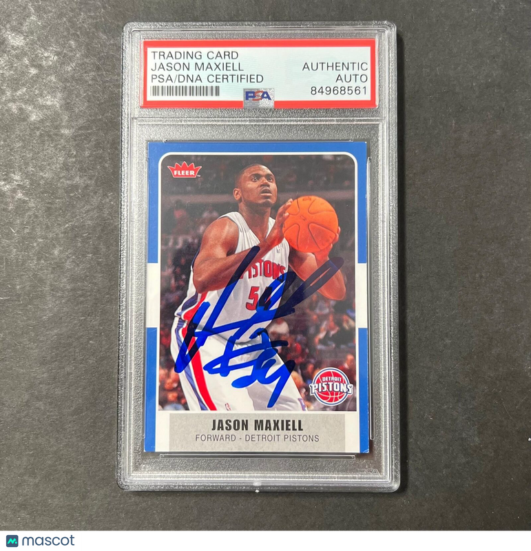 2007-08 Fleer Basketball #4 Jason Maxiell Signed Card PSA Slabbed Pistons