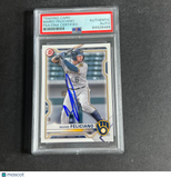 2021 Bowman Prospect #BP-133 Mario Feliciano Signed Card PSA Slabbed Auto Brewer