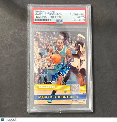2010-11 Panini #102 Marcus Thornton Signed Card AUTO PSA Slabbed Hornets