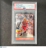 2005 Topps Bowman Chrome #66 Chris Duhon Signed Card PSA Slabbed Bulls