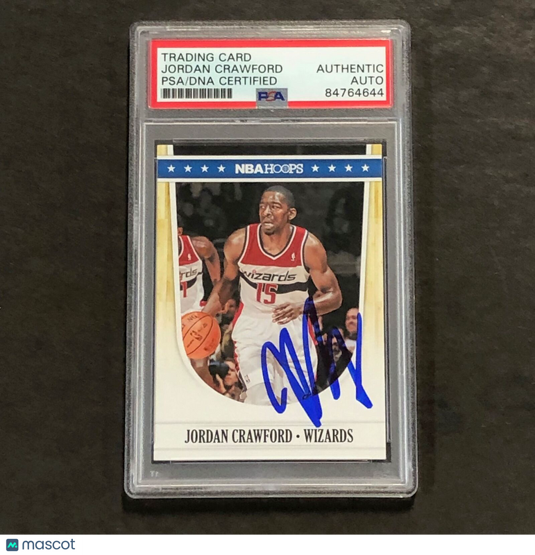 2011-12 Panini NBA Hoops #242 Jordan Crawford Signed Card AUTO PSA Slabbed Wizar
