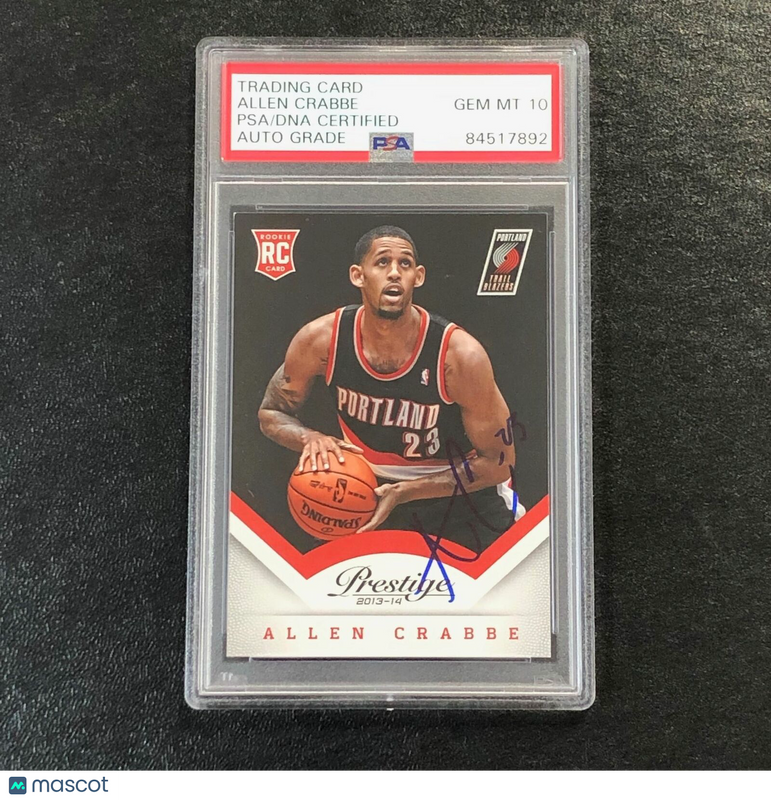 2013-14 Panini Prestige #199 Allen Crabbe Signed Card AUTO 10 PSA Slabbed RC Tra