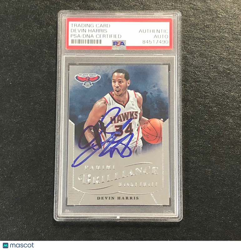 2012-13 Panini Brilliance #4 Devin Harris Signed Card AUTO PSA Slabbed Hawks