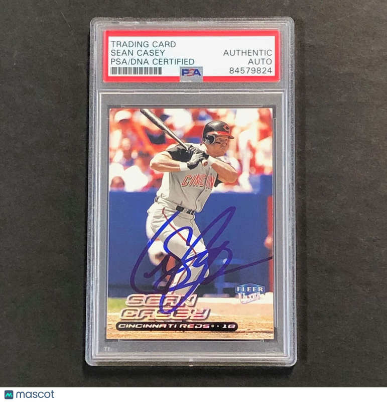 2000 Fleer Ultra #64 Sean Casey Signed Card PSA Slabbed Auto Reds