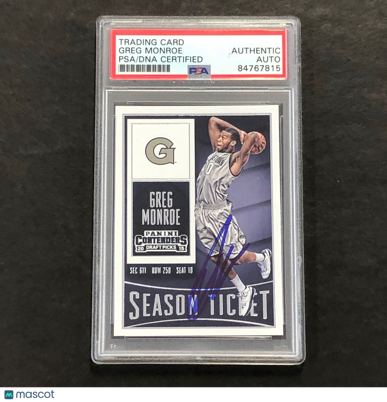 2015 Panini Contenders Draft Picks #35 Greg Monroe Signed Card AUTO PSA Slabbed