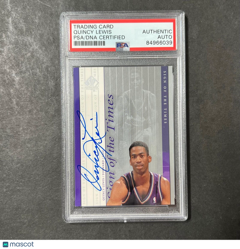 2000 Upper Deck Sign of the Times Quincy Lewis Signed Card AUTO PSA Slabbed Utah