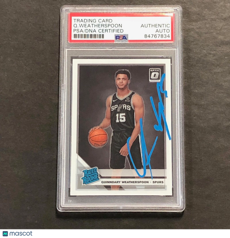 2019-20 Panini Optic #175 Quinndary Weatherspoon Signed Card AUTO PSA/DNA Slabbe