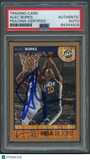 2013-14 NBA Hoops #165 Alec Burks Signed Card AUTO PSA Slabbed Jazz