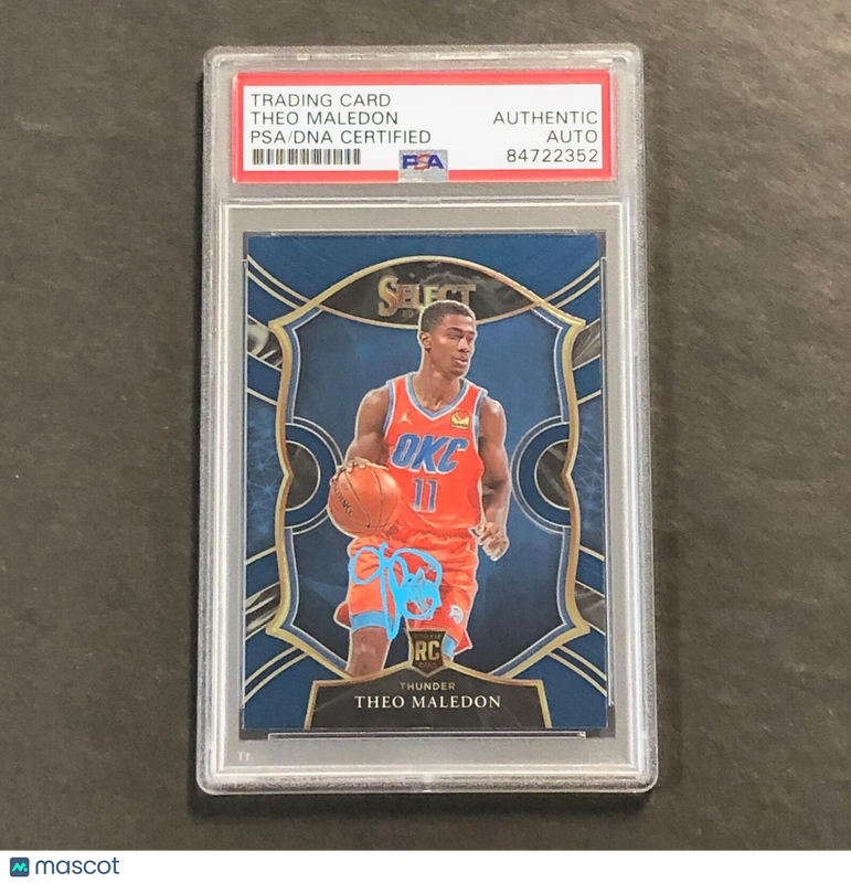 2020-21 Panini Select #94 Theo Maledon Signed Card AUTO PSA Slabbed RC Thunder
