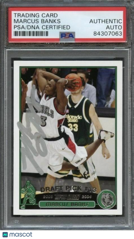 2003-04 Topps #233 Marcus Banks Signed Card AUTO PSA Slabbed