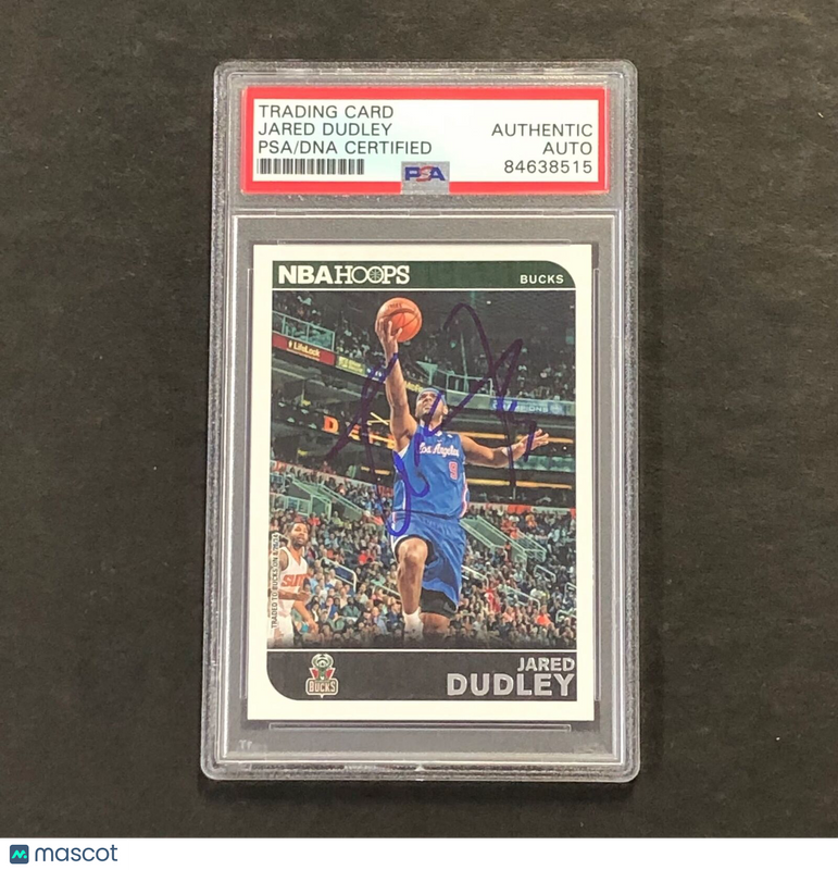 2014-15 NBA Hoops #166 Jared Dudley Signed Card AUTO PSA Slabbed Bucks