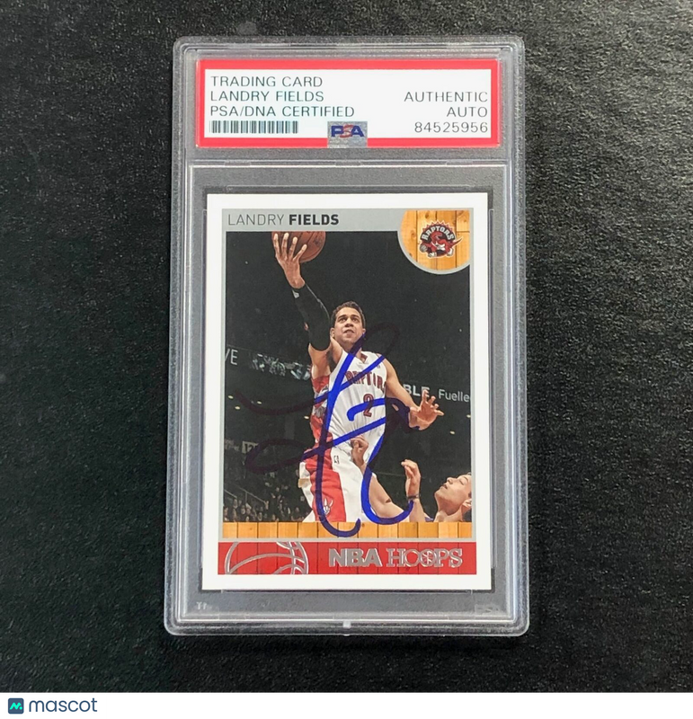 2013-14 NBA Hoops #172 Landry Fields Signed Card AUTO PSA Slabbed Raptors