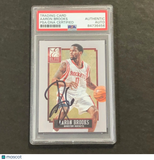 2013-14 Elite Basketball #190 Aaron Brooks Signed Card AUTO PSA Slabbed Rockets