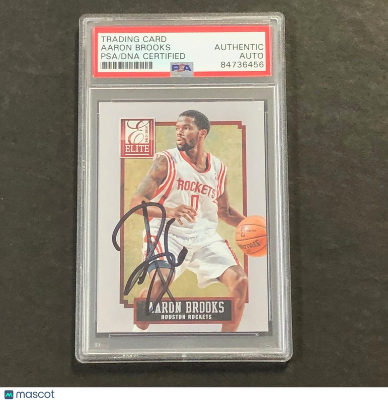 2013-14 Elite Basketball #190 Aaron Brooks Signed Card AUTO PSA Slabbed Rockets