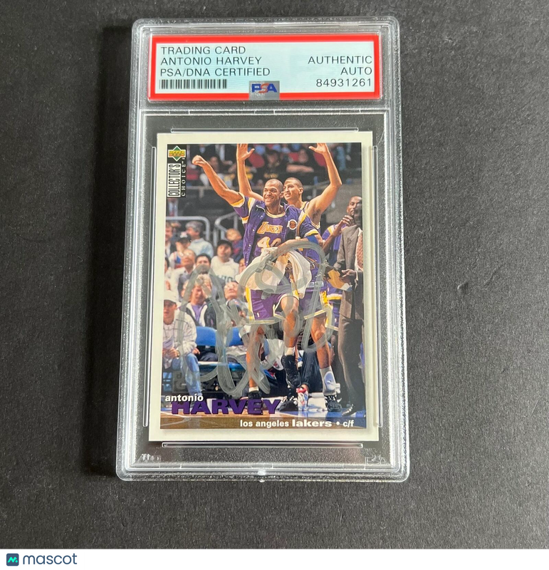 1995-96 Upper Deck #29 Antonio Harvey Signed Card AUTO PSA Slabbed Lakers