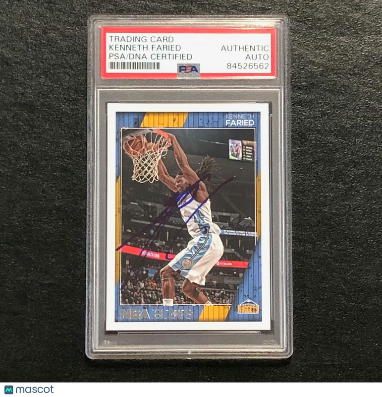 2016-17 NBA Hoops #92 Kenneth Faried Signed AUTO PSA Slabbed Nuggets