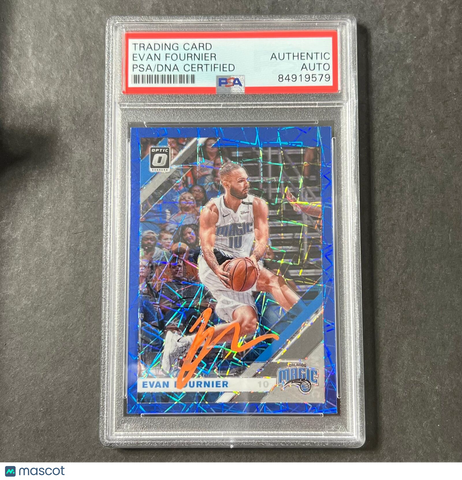 2019-20 Panini Optic #15 Evan Fournier Signed Card AUTO PSA Slabbed Magic