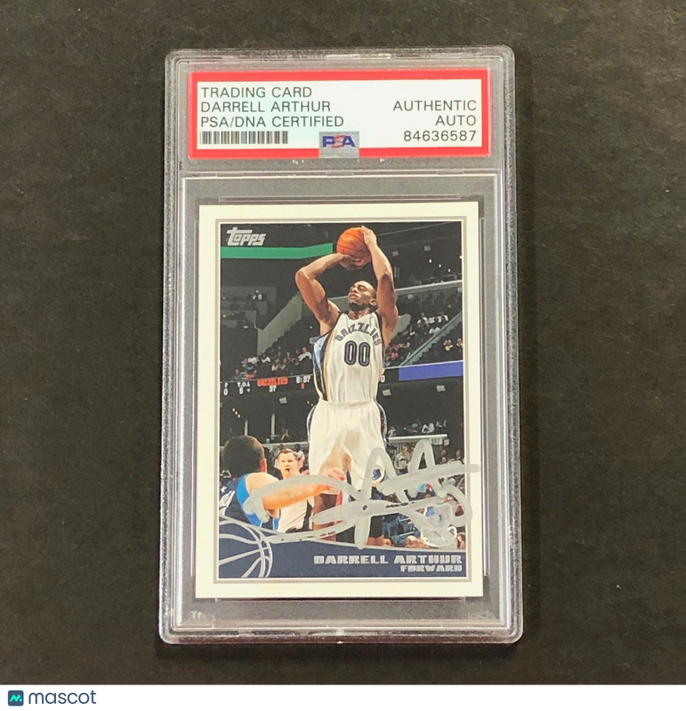 2009 Topps #140 Darrell Arthur Signed Card AUTO PSA Slabbed Grizzlies