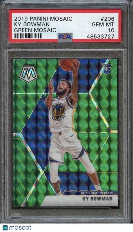 2019 Panini Mosaic #206 Ky Bowman Green Mosaic PSA 10 Gem Mint RC