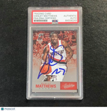 2012-13 Panini Absolute #38 Wesley Matthews Signed Card Auto PSA Slabbed Blazers