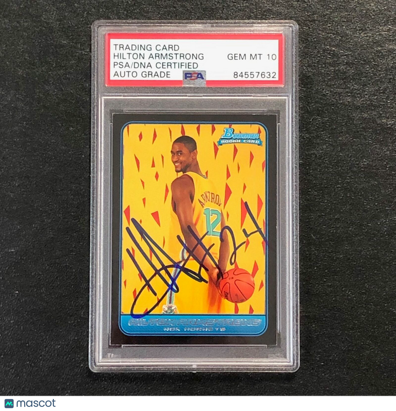 2006-07 Bowman Basketball #159 Hilton Armstrong Signed Card AUTO 10 PSA/DNA Slab
