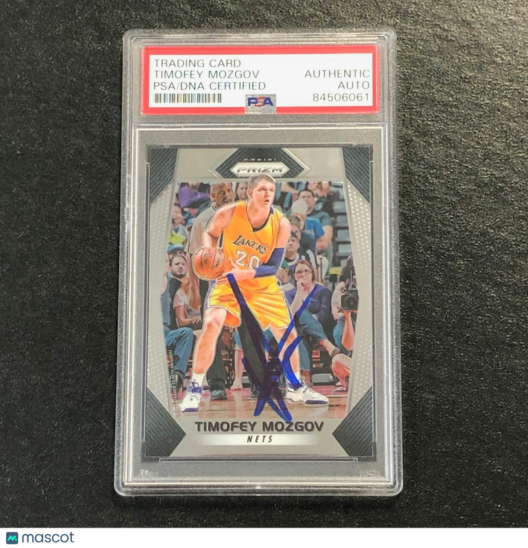 2017-18 Panini Prizm #156 Timofey Mozgov Signed AUTO PSA Slabbed Nets