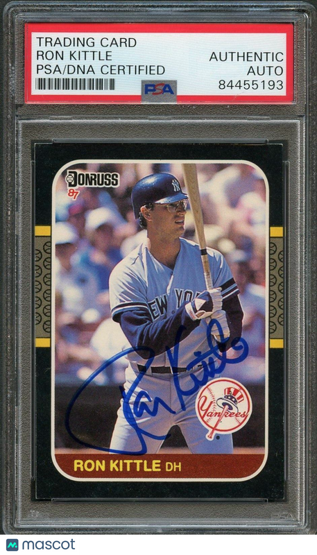 1987 Donruss #351 Ron Kittle Signed Card PSA Slabbed Auto Yankees