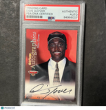 1999 Fleer Dion Glover Signed Card PSA Slabbed Hawks