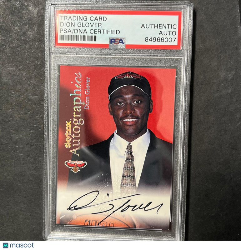 1999 Fleer Dion Glover Signed Card PSA Slabbed Hawks