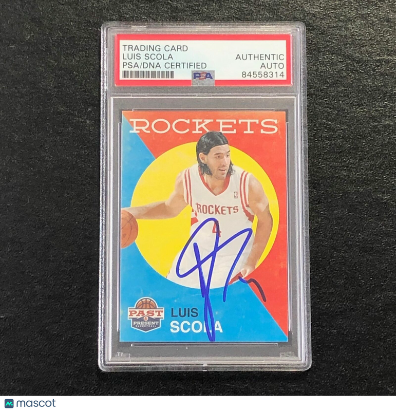 2011-12 Panini Past and Present #163 Luis Scola Signed Card AUTO PSA/DNA Slabbed