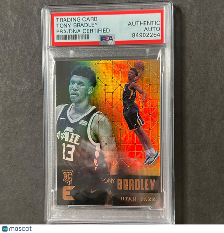 2017-18 Panini Essentials #93 Tony Bradley Signed Card AUTO PSA Slabbed RC Jazz
