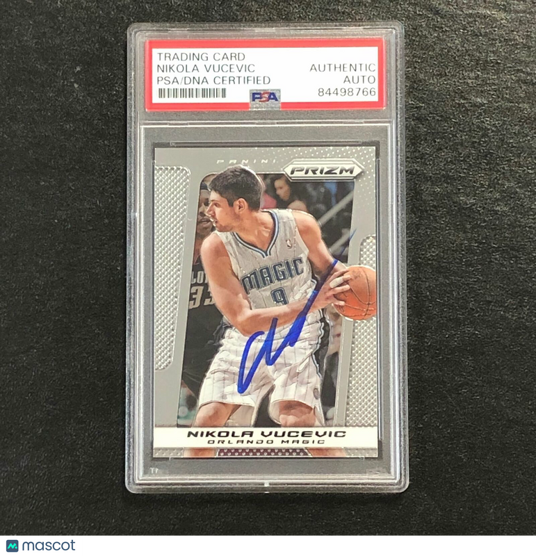 2013-14 Panini Prizm #125 Nikola Vucevic Signed Card AUTO PSA Slabbed Magic