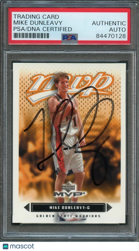 2003-04 Upper Deck MVP #49 Mike Dunleavy Signed Card AUTO PSA Warriors