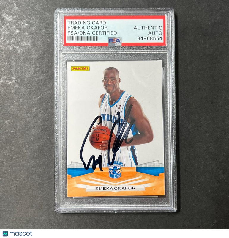 2009-10 Panini America #184 Emeka Okafor Signed Card AUTO PSA Slabbed Hornets