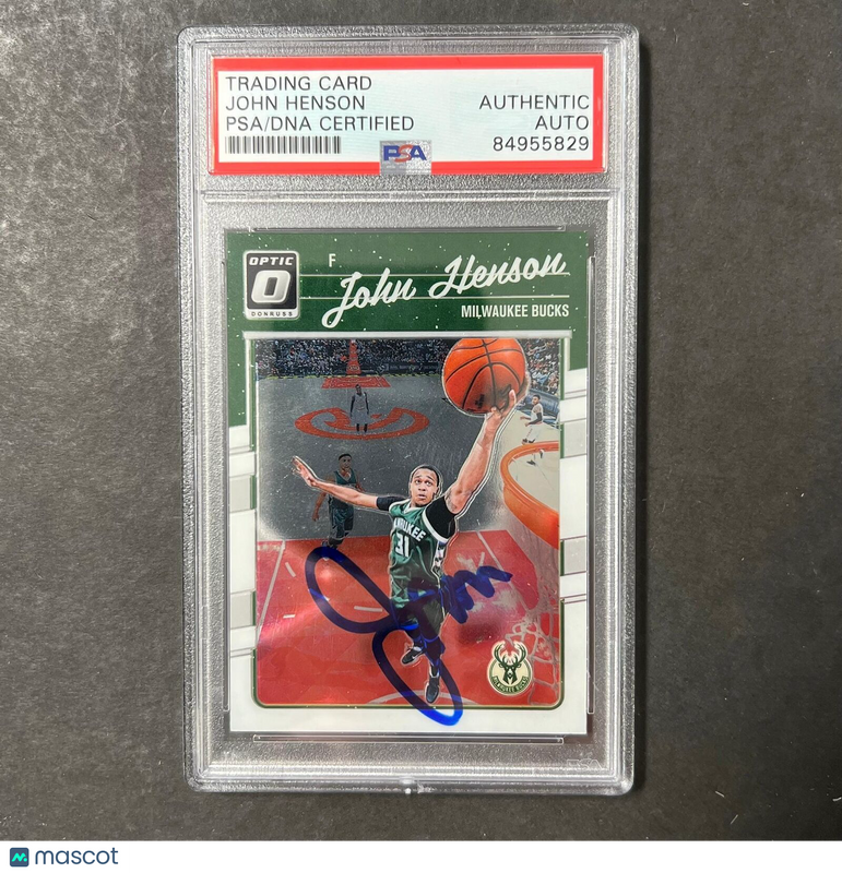 2016-17 Donruss #9 John Henson Signed Card AUTO PSA Slabbed