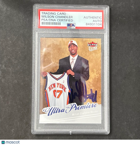 2007-08 NBA Fleer Ultra #210 WILSON CHANDLER Signed Card AUTO PSA Slabbed Knicks